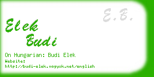 elek budi business card